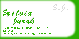 szilvia jurak business card